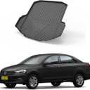 Elsetyler Custom Fit for Cargo Liner 2019-2024 2025 2026 Volkswagen VW Jetta - Black TPO All Weather Heavy Duty Waterproof Rear Cargo Tray Trunk Floor Mat Protector