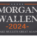 Make Mullets Great Again Flag-Mor-gan W allen Flag-3x5ft Cool Banner Funny Tapestry Parade Banner Indoor and Outdoor Decorations Pack of 2