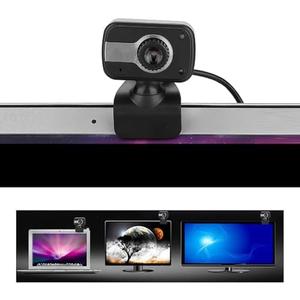 Webcam with Microphone, 640 x 480/0.3Mp USB Camera with Clamp Mount Support 360 Rotation and 30 Vertical Adjustment Suitable for Desktop PC Laptop