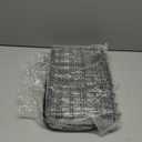 LIQING Bike Basket Front Folding Bicycle Basket with Removable Liner Bag, Quick Release Design Metal Ebike Basket for Adult Women/Men Carrying Dogs, Pets, Fruit & Grocery (L-Black)