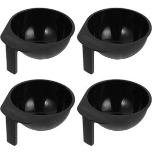Lurrose 4pcs Hair Dye Bowl Plastic Hair Color Mixing Tools Applicator Bowl with Handle for Diy Color Treatments Salon Barbershop Hairdressers