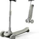 3 Wheel Scooter for Kids Ages 3-18, Up to 220 Lbs, Kids Scooter with Adjustable Lean-To-Steer Switch, Foldable, Lightweight, Wide Anti-Slip Deck, Adjustable Height Handlebar, Light-Up Wheels