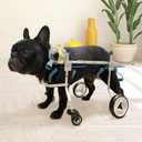 Four-Wheeled Adjustable Dog Wheelchair, Lightweight Mobility Bicycle Trailer for Disabled Pets, Easy to Assemble, Supports Walking and Exercise (XS)