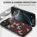 ZIYE Magnetic Case for iPhone 16 Pro 6.3 Inch [Compatible with MagSafe] Hard PC and Soft TPU Case with Cherry Pink Bows Anti-Scratch Shockproof Protection Phone Cover for Women