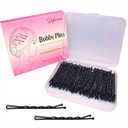 Black 100 Pcs 2.2" Thick Bobby Pins, Non-Slip Strong Grip Hair Styling Pins for Women Girls, Decorative Hair Accessories with Storage Box
