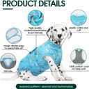 Kuoser Dog Surgery Suit, Dog Surgery Suit Male Neuter, Comfy Puppy Recovery Suit Doggie Onesie, Post-Op Onesie for Female & Male Dogs, Soft Protective Wear, BlueRibbon L