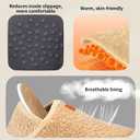 Women's Men's Fuzzy Fur Slippers Casual House Shoes Non Slip Barefoot Slipper Socks Warm Closed Back Indoor Outdoor Shoes
