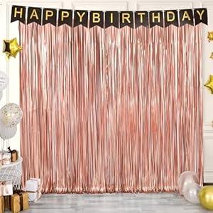 LOLStar 2Pack Valentine's Day Rose Gold Engagement Party Decoration 3.3X6.6ft Streamers, Rose Gold Retirement party Decorations also Perfect for Bachelorette Bridal Shower, 40th 50th 60th Birthday Decor LOLStar 2Pack Valentine's Day Rose Gold Engagement Party Decoration 3.3X6.6ft Streamers, Rose Gold Retirement party Decorations also Perfect for Bachelorette Bridal Shower, 40th 50th 60th Birthday Decor
