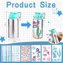 Graduation Gifts for Kids, Decorate Your Own Water Bottle for Girls, Graduation Crafts for Kids Ages 4-8, Birthday Gifts for 9 Year Old Girl, Graduation Party Favors Basket Stuffers for Girls, Ocean