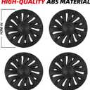 Tesla Model Y 19" Wheel Covers - Matte Black ABS Hubcaps with Rim Protectors | Compatible with 2021-2024 Model Y, not Compatible with Tesla Y Juniper 2026