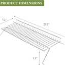 Utheer Warming Rack for Dyna-Glo Gas Grill, Stainless Steel Upper Grate | 23.2 x 7.2 inch upper grate provides additional cooking area, compatible with DGH353CRP and DGF350CSP grills