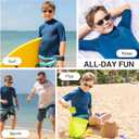 Kanu Surf Boys' Fiji UPF 50+ Sun Protective Rashguard (5T, Navy)
