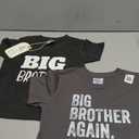 Big Brother Again Bro Promoted to Big Bro Matching Siblings T-Shirt Black 2T Grey 4T