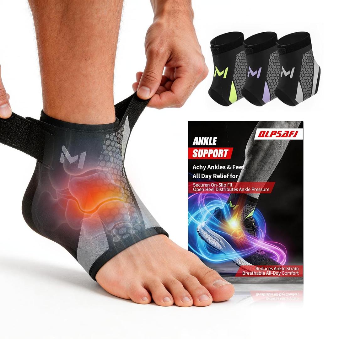2-Pack Ankle Brace Pro Lace up Anklepro Support Women Men Bidirectional Motion Softball Ankles Sports Sock with Straps Lightweight Basketball Elastic Ankle Stabilizer for Sprained Injured Foot (Gray)