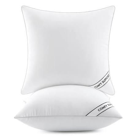 MIULEE 26x26 Inch Euro Pillows Inserts, Pack of 2 Down Alternative Virgin Filling Comfy Support Throw Pillows for Sofa Couch Bed