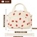 Insulated Lunch Box For Girls Small Lunch Bag Adult Women Work Kawaii Tote For Teen School Cute Compact Lunch Pail Keep Warm Lunch Pale For Ladies Teacher (00 Strawberry)