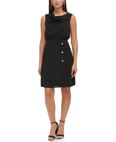 Kensie Women's Sleeveless Cowl Neck Sheath Dress, Black, 16 Kensie Women's Sleeveless Cowl Neck Sheath Dress, Black, 16