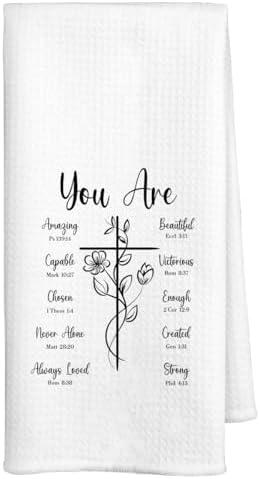 VONTP Christian Bible Kitchen Towels 16x24 Inch,You are Hand Dish Towels Decor for Kitchen,Christian Gifts for Women