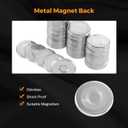 BEAMNOVA 100 Sets 58mm / 2.28 in (Approx. 2-1/4 inch) Button Magnet Supplies for Button Maker Machine, Round Metal Pin Maker Blanks, for DIY Crafts, Gifts, Market Booths (Machine NOT Included)