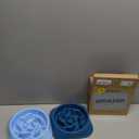 MateeyLife Slow Feeder Dog Bowls 2PCS, Anti-Choking Puzzle Dog Food Bowls, Anti-Slip Interactive Feeding Slow Down Eating, Bloat Stop Maze Dishes for Medium Breeds (A-LightBlue&DarkBlue)