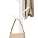 Coat Rack, Freestanding Coat Rack with 8 Hooks and 3 Adjustable Size Tree Coat Racks for Bedroom, Hallway, Entrance, Office, for Hats, Coats, Scarves, Handbags (1 PC, White)