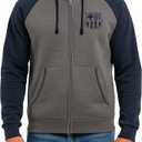 Icon Sports Officially Licensed FC Barcelona Zip Up Hoodie - Unisex Adult,XL