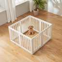 Cozy-Picket Dog Playpen Indoor Deco Pen, 24" H, White, 8 Panels