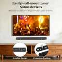 Upgrade Wall Mount for Sonos Arc and Sonos Arc Ultra Soundbar – Mount on Wall Under TV, Floating Style, Minimalist Hidden Design, Black