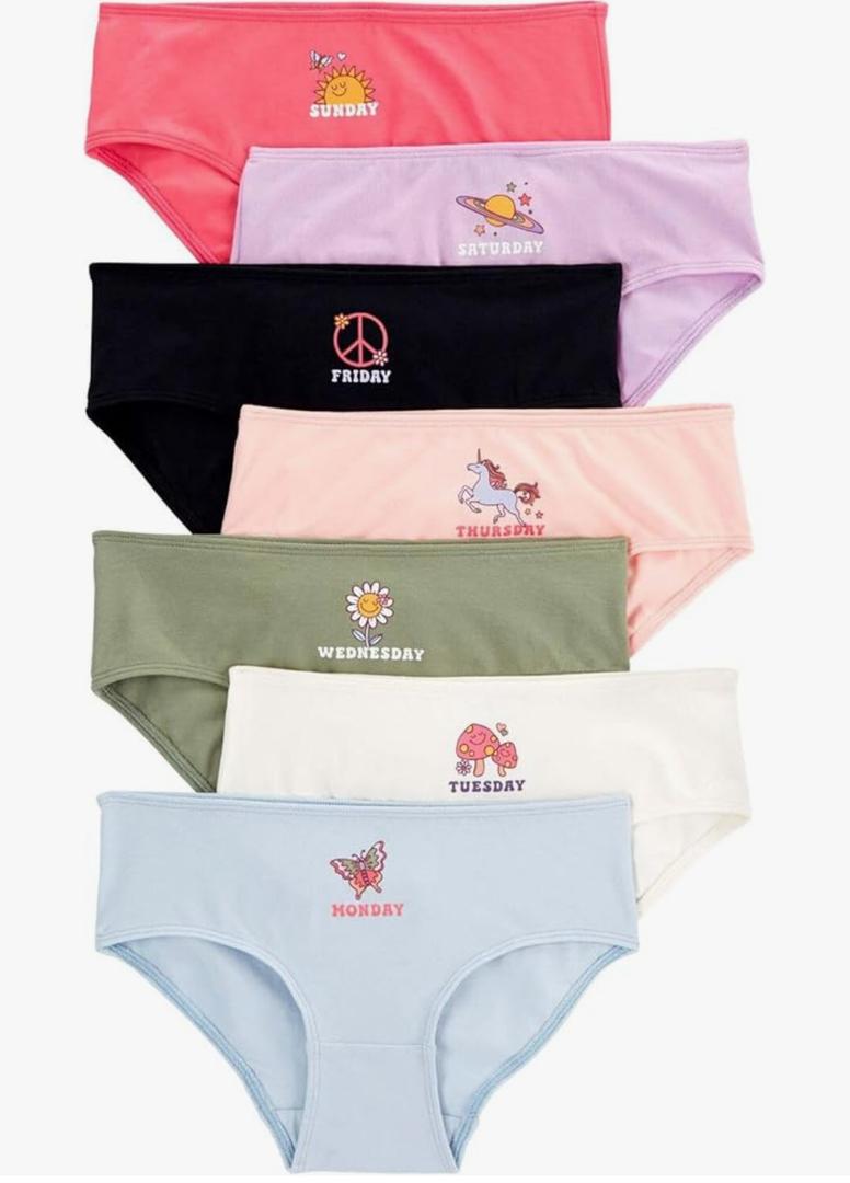 Carter's Girls 7-Pack Underwear Size 4/5 4/5A