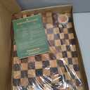 Checkered Cutting Boards for Kitchen, Wooden Cutting Board Set, Acacia Chopping Board with Juice Grooves & Handles, Butcher Block Serving Tray for Meat, Vegetables and Fruits, 3pcs, 17" X 12" X 1.6"