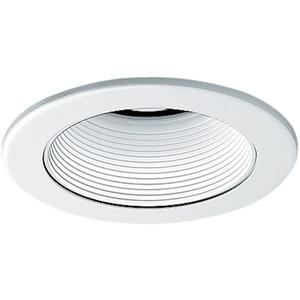Juno 4-Inch Round Baffle Recessed Lighting Trim, Glare-Reducing Snap-in Trim for Can Lights, Fits IC1, TC1, TC1R Housings, White Finish
