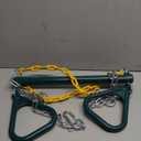 Take Me Away 18'' Trapeze Swing Bar Rings 48'' Heavy Duty Plastic Coated Chains Swing Set Accessories (Grenn)