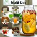 64 oz Mason Jar Wide Mouth,3 Pack Large Half Gallon Mason Jars with Airtight Lid,Big Glass Jars for Canning,Pickling,Fermenting,Storing
