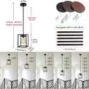 1-Light Oil Rubbed Bronze Pendant Light Fixture, Farmhouse Iron Cage Metal Pendant Light, Lantern Pendant Lighting with Clear Glass Shade for Kitchen Island Entryway Dining Room Hallway