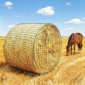 Round Bale Hay Net 4x4ft LargeRound Bale Hay Nets for Horses HeavyDuty Slow Feed Hay Net Black KnotlessDesign for Horse, Cattle, Goat
