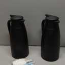 2 PCS 68 OZ Thermal Coffee Carafe, Insulated Stainless Steel Coffee Carafe Double Walled Vacuum Thermal Pot Flask with Brushes Thermos for Keeping Hot Coffee Tea Home and Office (Black)