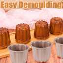 6 PCS Canele Molds, 2.8 Inch Canele Mold Cake Pan, Carbon Steel Cupcake Pan, Nonstick Muffin Pan Cake Mold Pastry Baking Tool