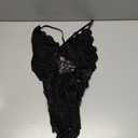 Namifin Sexy Lingerie for Women Lace Teddy Lingerie Snap Crotch Bodysuit (Black, L)