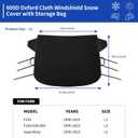 Windshield Cover for Ice and Snow for Ford 2015-2024 2025 2026 F150 250/ F350 F450 Super Crew Cab, XL XLT Limited Raptor Windshield Frost Cover for Truck, Ford F-150 All Weather Protector Accessories