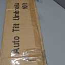 Umbrellas Lean - 10 Ft Patio Umbrella, Canvas Navy Canopy