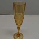 HTTBEIZI Gold Champagne Flutes Set of 24 7oz, Plastic Reusable Glasses Cups Goblets Shatterproof Unbreakable, for Valentines Day Christmas Wedding Party Mimosa Bar