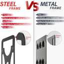 Heavy Duty Front License Plate Bracket Compatible with Porsche Cayenne 2003-2018, Anti-Theft No Drill Front Tow Hook License Plate Holder Waterproof Replacement Frames Accessories