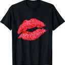 Sexy Lips Red Lipstick Kiss T-Shirt T-Shirt
