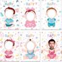 6 Pcs Feed Me Game Who is The Baby Daddy Games Bridal Party Activities Photo Booth Props for Gender Reveal Party Favors