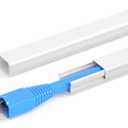 Cord Hider for One Wire, 102in Cable Hider Concealer, Paintable Wall Wire Covers, PVC Cable Management Raceway for A Thick Extension Cord, 6 x L17in W0.59 H0.4in, White