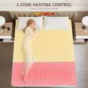 Caperia Multizone Waterproof Heated Mattress Pad, Individual Body & Feet Electric Mattress Bed Warmer 9 Heat Settings, 1-12 Hours Auto Off, Deep Pocket, Fast Heating, Machine Washable, Full, 54" x 75"