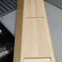 Aothia 43 inch Oak Solid Wood Dual Monitor Stand for Desk, Cork Legs