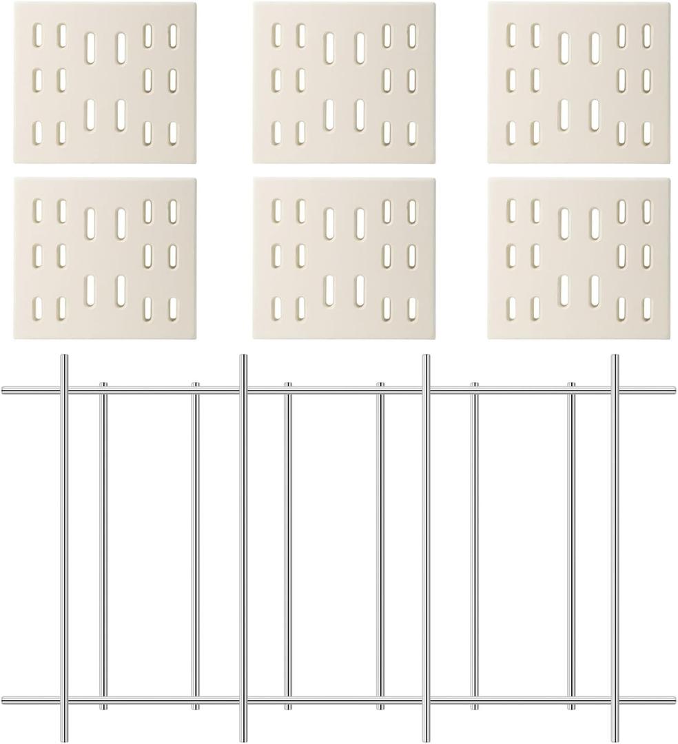 Criditpid Grill Replacement Parts for Members Mark Y0101XC, Radiant Flame Tamer Heat Plates & P01722001B Members Mark Flame Tamer Rack for Grand Hall Y0660 Gas Grill.