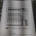 Depusheng Audio Mixer Professional 8 channel,DX8 Sound Board DJ Mixing Console System Interface USB MP3 Input Bluetooth 48V Phantom Power,Black, USB Audio Mixer for PC,for Studio Karaoke Live Music