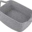 OIAHOMY Woven Basket, Gift Basket Empty with Gift Bags and Ribbons, Rope Baskets for Baby Showers, Storage Baskets with Handles for Nursery, Pet Toy Organizer - Grey
